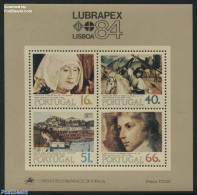 Portugal 1984 Lubrapex S/s, Mint NH, Nature - Transport - Horses - Ships And Boats - Art - Paintings - Unused Stamps