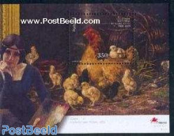 Portugal 2001 Fine Art, Chicken S/s, Mint NH, Nature - Birds - Poultry - Art - Paintings - Ongebruikt