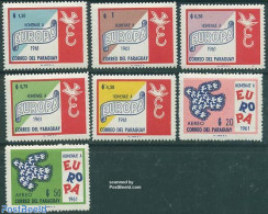 Paraguay 1961 Europa 7v, Mint NH, History - Europa Hang-on Issues - Idee Europee