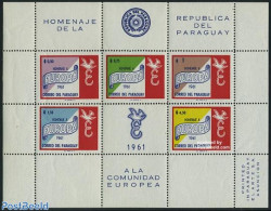 Paraguay 1961 Europa S/s, Mint NH, History - Europa Hang-on Issues - Idées Européennes