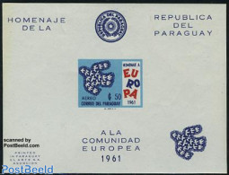 Paraguay 1961 Europe S/s, Imperforated (50g), Mint NH, History - Europa Hang-on Issues - Europäischer Gedanke