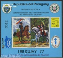 Paraguay 1977 Stamp Expositions S/s, Mint NH, Nature - Horses - Philately - Paraguay