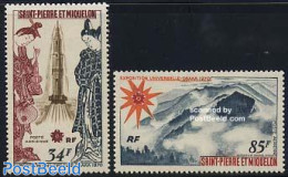 Saint Pierre And Miquelon 1970 Expo Osaka 2v, Mint NH, Transport - Various - Space Exploration - World Expositions - Andere & Zonder Classificatie