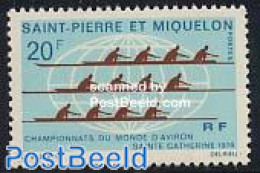 Saint Pierre And Miquelon 1970 Rowing Championships 1v, Mint NH, Sport - Kayaks & Rowing - Sport (other And Mixed) - Rowing