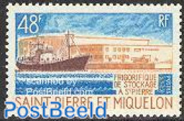 Saint Pierre And Miquelon 1970 New Frigidore Hall 1v, Mint NH, Nature - Transport - Fishing - Ships And Boats - Fishes