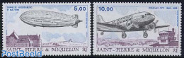 Saint Pierre And Miquelon 1988 Aviation 2v, Mint NH, Transport - Aircraft & Aviation - Zeppelins - Flugzeuge