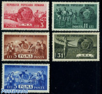 Romania 1950 Sports 5v, Mint NH, Sport - Athletics - Gymnastics - Sport (other And Mixed) - Unused Stamps