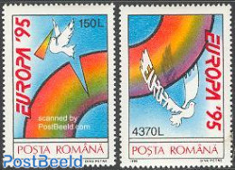 Romania 1995 Europa, Peace & Freedom 2v, Mint NH, History - Europa (cept) - Neufs