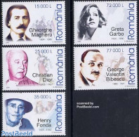 Romania 2005 Famous Persons 5v, Mint NH, Transport - Automobiles - Art - Fashion - Photography - Unused Stamps