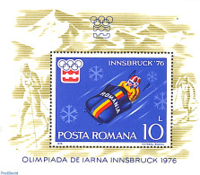 Romania 1976 Olympic Winter Games Innsbruck S/s (Bob), Mint NH, Sport - (Bob) Sleigh Sports - Olympic Winter Games - Unused Stamps