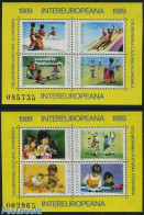 Romania 1989 Intereuropa 2 S/s, Mint NH, History - Sport - Transport - Various - Europa Hang-on Issues - Kiting - Auto.. - Nuovi