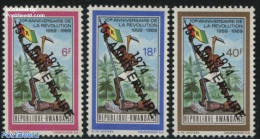 Rwanda 1974 Revolution Anniversary 3v, Mint NH, History - Flags - History - Sonstige & Ohne Zuordnung