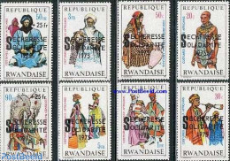 Rwanda 1975 Solidarity, Drought 8v, Mint NH, Various - Costumes - Disfraces