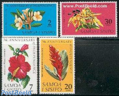 Samoa 1969 Independence, Flowers 4v, Mint NH, Nature - Flowers & Plants - Samoa