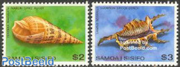Samoa 1979 Definitives, Shells 2v, Mint NH, Nature - Shells & Crustaceans - Mundo Aquatico