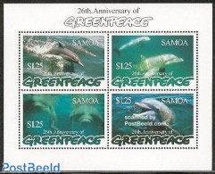 Samoa 1997 Greenpeace S/s, Mint NH, Nature - Greenpeace - Sea Mammals - Milieubescherming & Klimaat