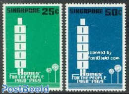 Singapore 1969 Homes For The People 2v, Mint NH - Andere & Zonder Classificatie