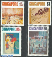 Singapore 1972 Modern Art 4v, Mint NH, Nature - Monkeys - Art - Modern Art (1850-present) - Andere & Zonder Classificatie