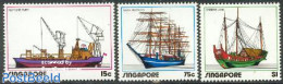 Singapore 1972 Ships 3v, Mint NH, Transport - Ships And Boats - Boten