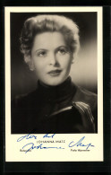 AK Schauspielerin Johanna Matz Im Rollkragenpullover, Original Autograph  - Attori