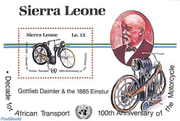 Sierra Leone 1985 Motor Cycle Centenary S/s, Mint NH, Transport - Motorcycles - Motorräder