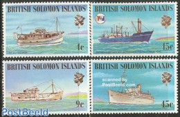 Solomon Islands 1975 Ships 4v, Mint NH, Transport - Ships And Boats - Ships