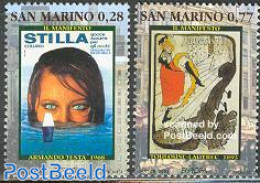San Marino 2003 Europa, Poster Art 2v, Mint NH, History - Europa (cept) - Art - Henri De Toulouse-Lautrec - Modern Art.. - Ungebraucht