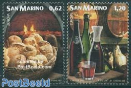 San Marino 2005 Europa, Gastronomy 2v, Mint NH, Health - History - Nature - Bread & Baking - Food & Drink - Europa (ce.. - Nuovi