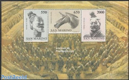 San Marino 1986 China Friendship Relation S/s, Mint NH, History - Nature - Archaeology - Horses - Art - Sculpture - Ungebraucht