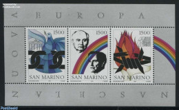 San Marino 1991 New Europe S/s, Mint NH, History - Nature - Europa Hang-on Issues - Politicians - Birds - Pigeons - Ongebruikt