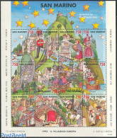 San Marino 1993 Europa Village S/s, Mint NH, History - Various - Europa Hang-on Issues - Mills (Wind & Water) - Touris.. - Nuovi