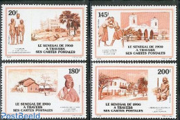 Senegal 1988 Old Senegal 4v, Mint NH, Religion - Churches, Temples, Mosques, Synagogues - Kirchen U. Kathedralen