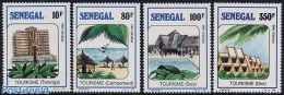 Senegal 1989 Tourism 4v, Mint NH, Various - Hotels - Tourism - Art - Modern Architecture - Hotels- Horeca