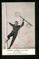 AK Schauspieler Arnim Dahl, Filmartist Klettermaxe, Original Autograph  - Acteurs