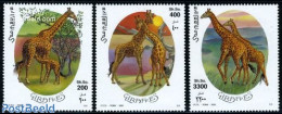 Somalia 2000 Giraffes 3v, Mint NH, Nature - Animals (others & Mixed) - Giraffe - Somalia (1960-...)