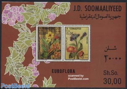 Somalia 1986 Euroflora S/s, Mint NH, History - Nature - Europa Hang-on Issues - Flowers & Plants - Europese Gedachte