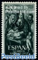 Spain 1955 Christmas, El Greco Painting 1v, Mint NH, Religion - Christmas - Art - Paintings - Ungebraucht