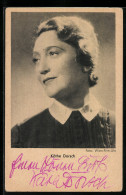 AK Schauspielerin Käthe Dorsch Im Profil, Original Autograph  - Acteurs