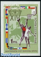 Russia, Soviet Union 1965 European Basketball Games S/s, Mint NH, History - Sport - Various - Europa Hang-on Issues - .. - Ongebruikt