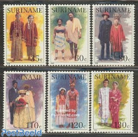 Suriname, Republic 1988 Costumes 6v, Mint NH, Various - Costumes - Disfraces