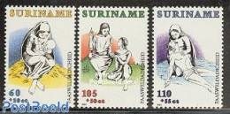 Suriname, Republic 1990 Easter 3v, Mint NH, Religion - Religion - Surinam