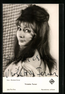 AK Schauspielerin Violetta Ferrari Blickt über Ihre Schulter, Original Autograph  - Acteurs