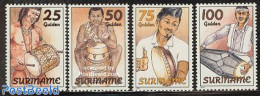 Suriname, Republic 1994 Music Instruments 4v, Mint NH, Performance Art - Music - Musical Instruments - Musik