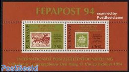 Suriname, Republic 1994 Fepapost S/s, Mint NH, Stamps On Stamps - Stamps On Stamps