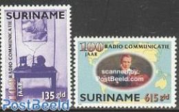 Suriname, Republic 1996 Radio Communication 2v, Mint NH, Performance Art - Science - Various - Radio And Television - .. - Télécom