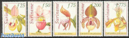 Suriname, Republic 1997 Orchids 5v, Mint NH, Nature - Flowers & Plants - Orchids - Surinam