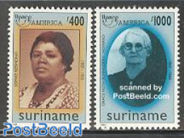 Suriname, Republic 1998 UPAE, Famous Women 2v, Mint NH, History - Women - U.P.A.E. - Non Classificati