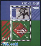 Suriname, Republic 2001 Christmas S/s, Mint NH, Religion - Sport - Christmas - Judo - Christmas