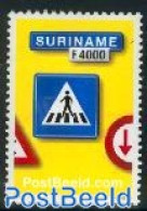 Suriname, Republic 2001 Traffic Sign, Zebra 1v, Mint NH, Transport - Traffic Safety - Accidents & Road Safety