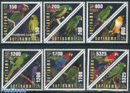 Suriname, Republic 2002 Birds, Parrots 6x2v, Mint NH, Nature - Birds - Parrots - Suriname